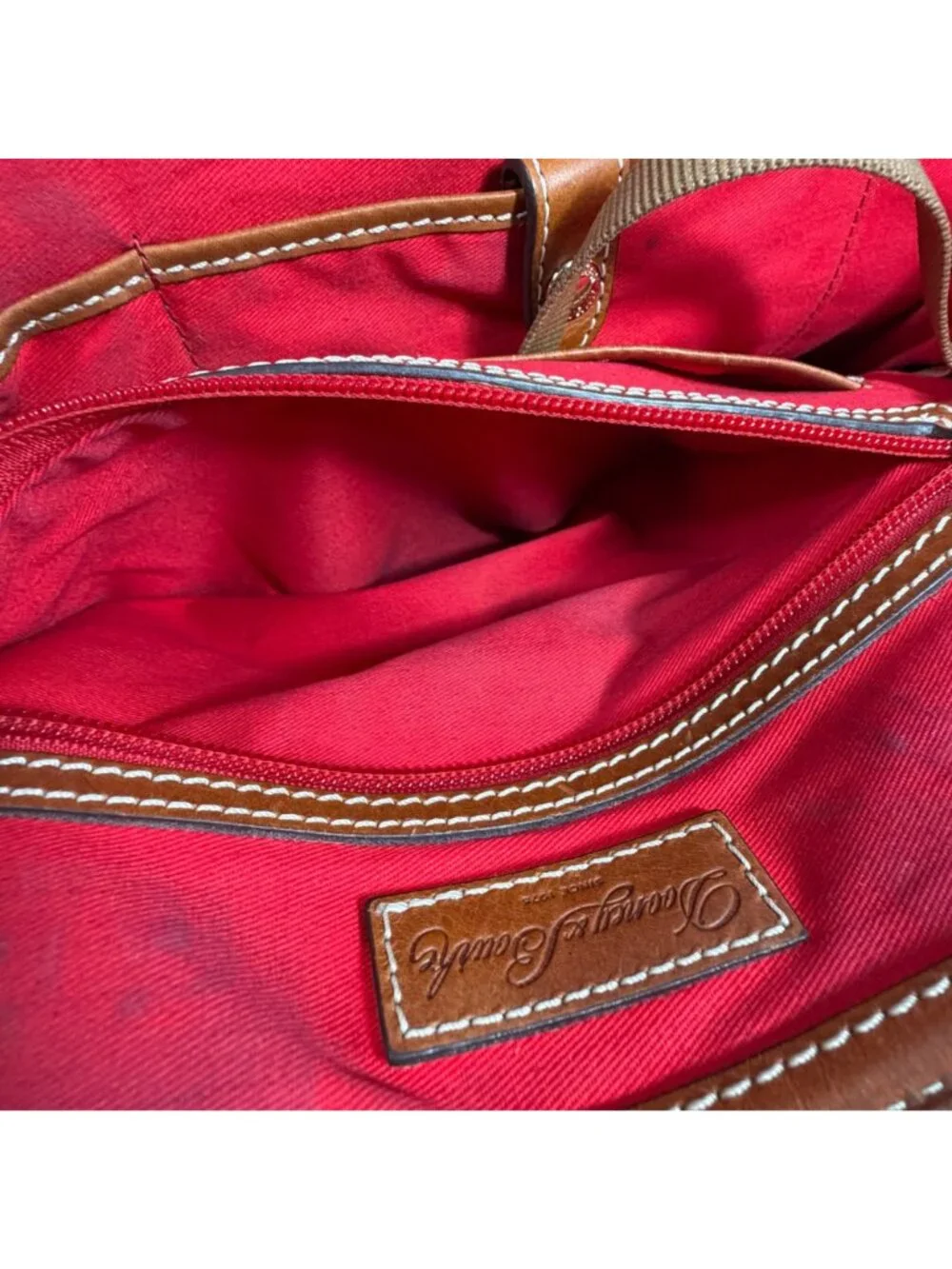 Dooney Bourke Pebbled Leather ZIP ZIP Handbag Satchel + Detachable Strap FLAW
